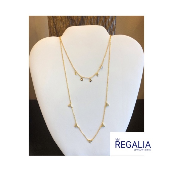 ✨18k Gold Vermeil LOVE LETTER  CHARMS NECKLACE✨2023 BESTSELLING JEWELRY GIFT 🤩 - Picture 4 of 5